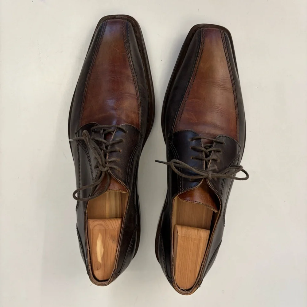 Calzoleria Toscana || Italian Leather Oxford Dress Shoes Brown‎ EU 44
